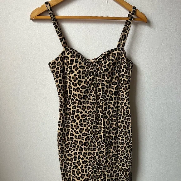 Leopard Cheetah Print Dress HM Animal Print Dress Sweetheart top
